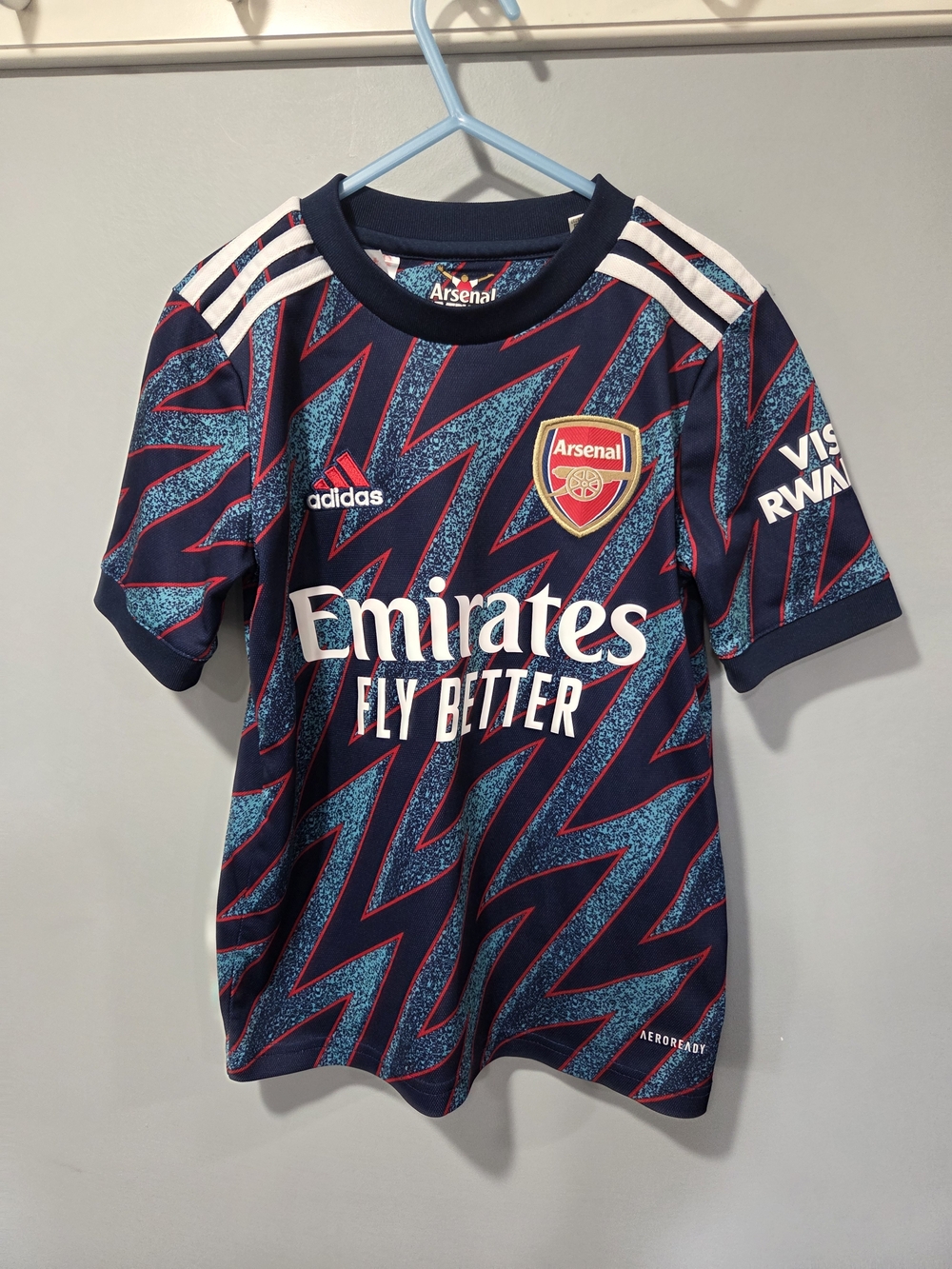 SAKA #7 Adidas Arsenal 2021/22 Third Jersey Shirt BLOKE XS Boys 7-8Y 128cm